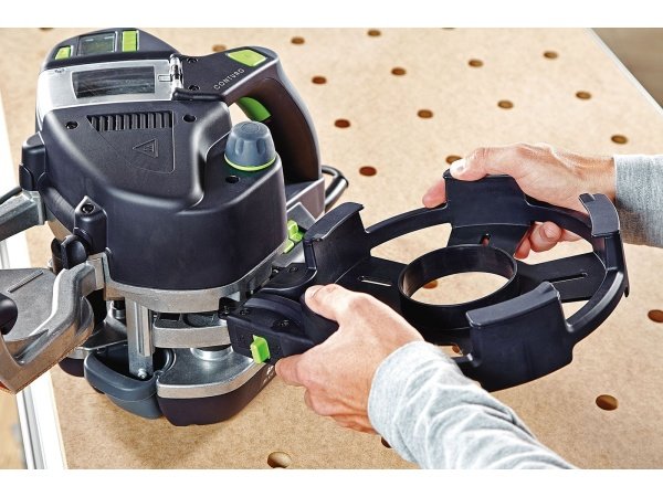 Festool kantlimer. Produkt og tilbehør vises