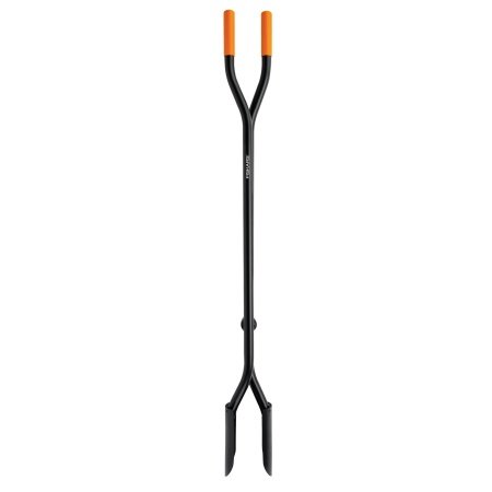 Fiskars Classic pæle stikspade 10 x 151,6 x 16 cm. Billedet viser produktet forfra.