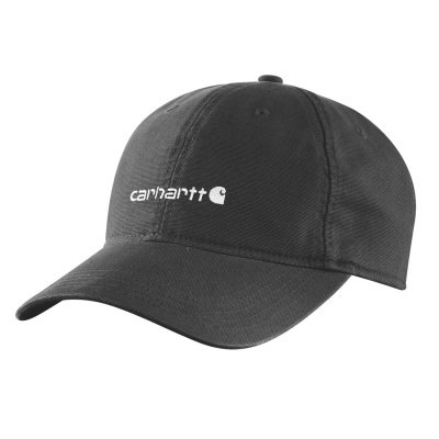 Carhartt Graphic cap sort/broderet med hvid. Billedet viser produktet forfra.