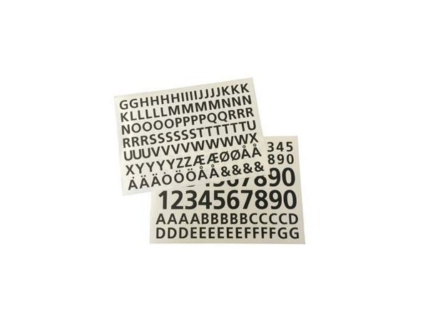 Mefa foliebogstaver/tal sort