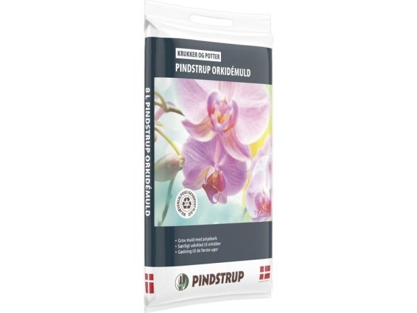 Pindstrup orkidémuld 8 l. Specielt tilpasset orkidéers behov