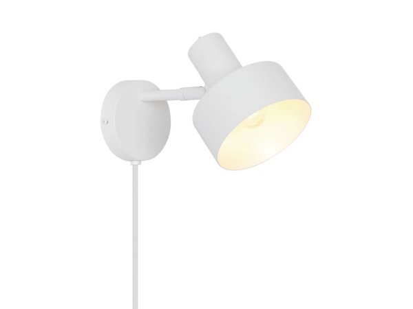 Nordlux Matis væglampe Hvid. Billedet viser produktet med hvid baggrund.