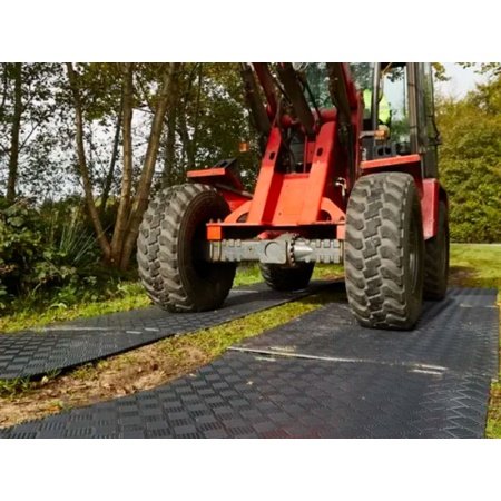 Letbek køreplade Letbek køreplade3000 x 1150 mm, m/4 håndtag 102575. Billedet viser produktet med hvid baggrund