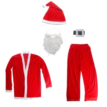 DGA julemandsdragt one size, rød/hvid. Billedet viser produktet på model.