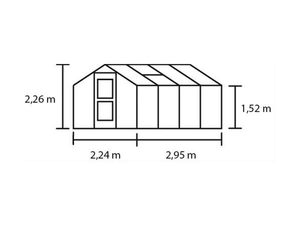 Juliana Compact 6,6m² drivhus