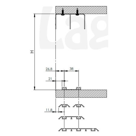 Svalk skydeskabsbeslagsæt