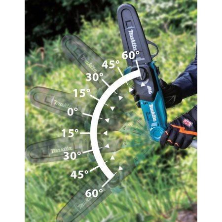 Makita stangsav DUA200Z Makita stangsav DUA200Z 18V SOLO, 200 mm. Billedet viser hele produktet med hvid baggrund.