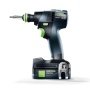 Festool akku bore/skruemaskineTXS 18-basic- 3,0. Billedet viser boremaskinen med hvid baggrund.