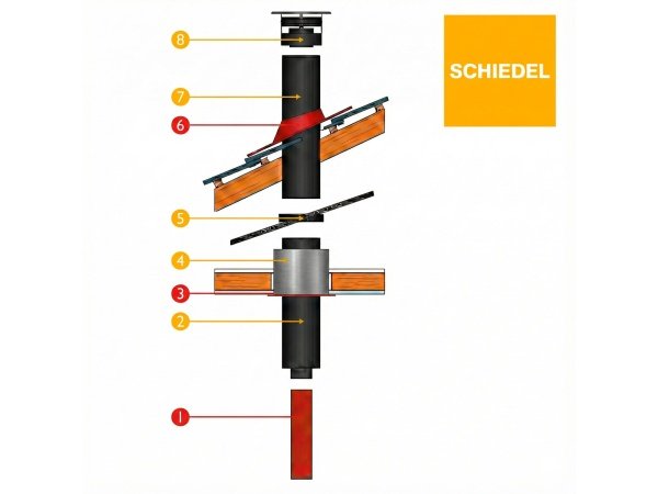 Schiedel Basis skorstenspakke. Produkt vises