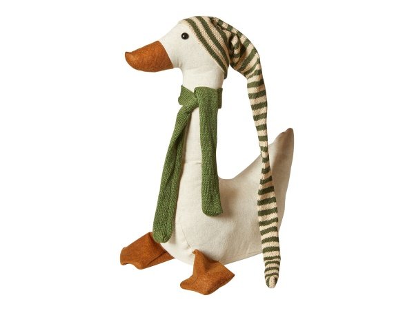 Dacore juleand Dacore juleand 15 x 8 x 25 cm sand/grøn med nissehue