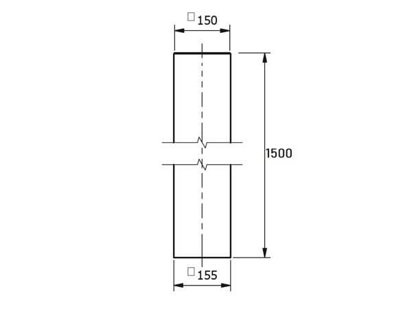 Schiedel uisoleret skorstenrør. Produkt vises