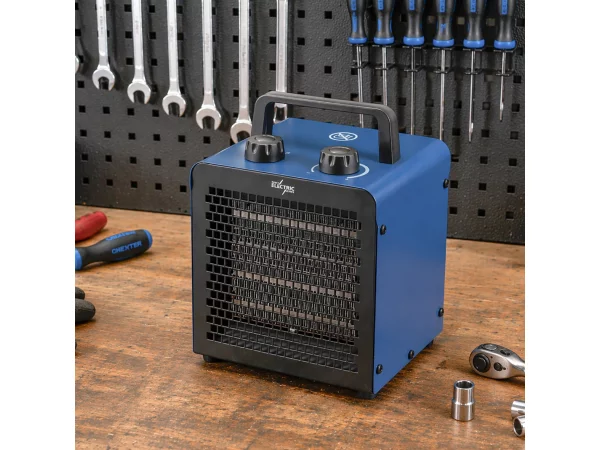 Blue Electric varmeblæser Blue Electric varmeblæser, produkt set forfra