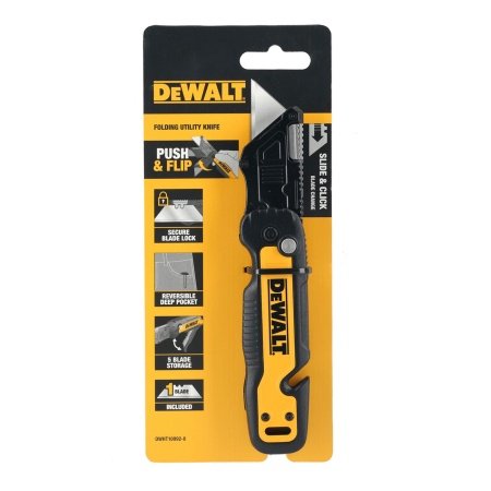 Dewalt foldekniv fast trapezblad DWHT10992-0. Billedet viser produkt fra en skrå vinkel.