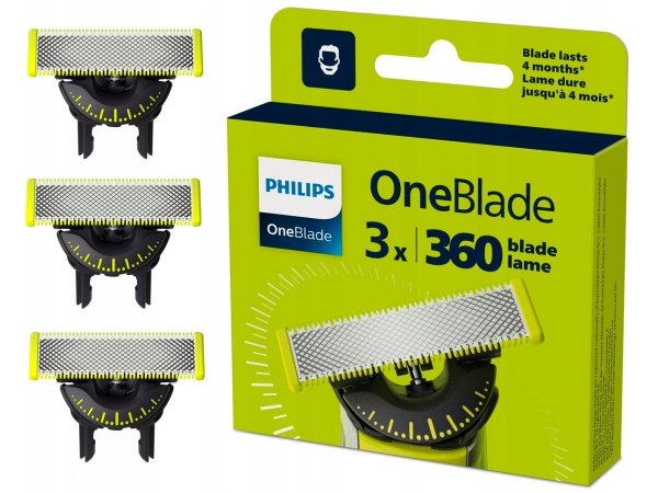 Philips OneBlade barberblade, 3 stk/pk, 360 QP430/50 10-4.dk Philips OneBlade barberblade