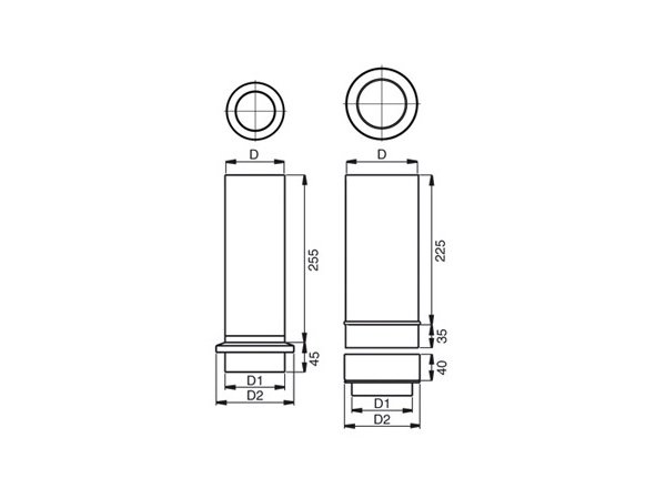 Lindab lige skydestk m/krave