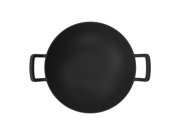 Nexgrill Protouch wok i støbejern Ø30 cm. Billedet viser produktet forfra.