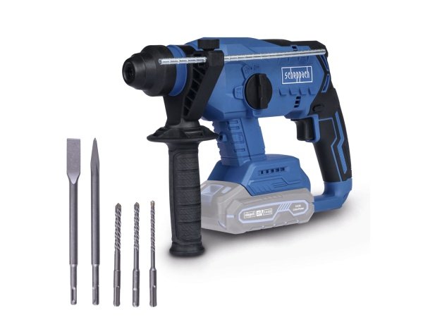 Scheppach bore-/mejselhammer BC-RHD230-X 20V solo. Billedet viser produktet med hvid baggrund.