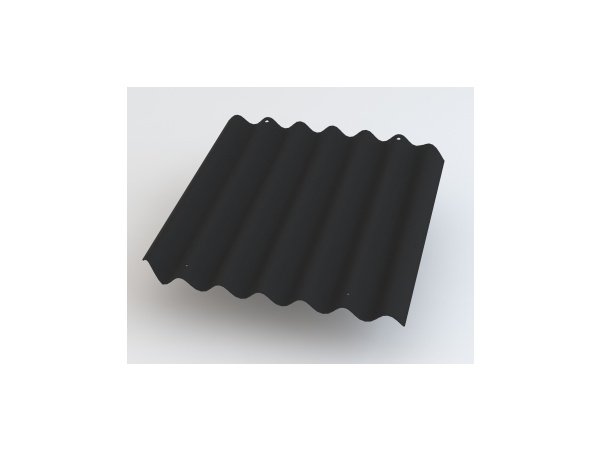 Bølgeplade sortblå B9s-max