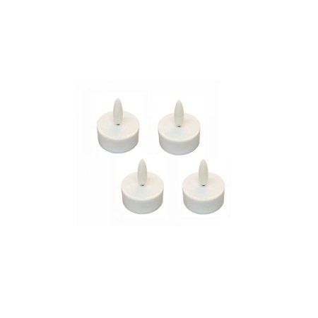 Fyrfadslys 3D hvid 4stk/pk