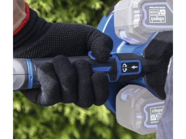 Scheppach hækkeklipper BC-HT720-X, 72 cm svær. Billedet viser produktet med hvid baggrund.