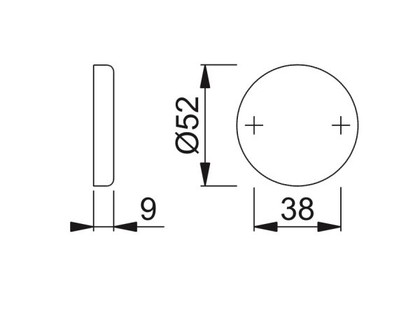 Hoppe blindrosette (2 stk.)
