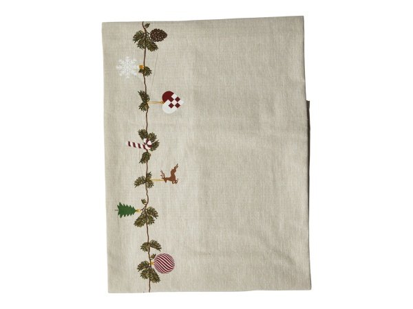 Dacore juledug 140 x 220 cm cremefarvet