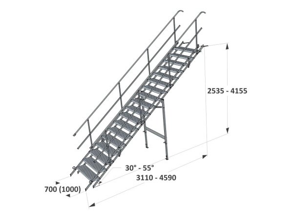 Materielhuset byggepladstrappe