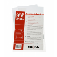 Mefa foliebogstaver/tal hvid Mefa foliebogstaver/tal hvid