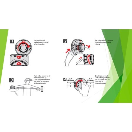 Makita trimmerhoved 2,4mm
