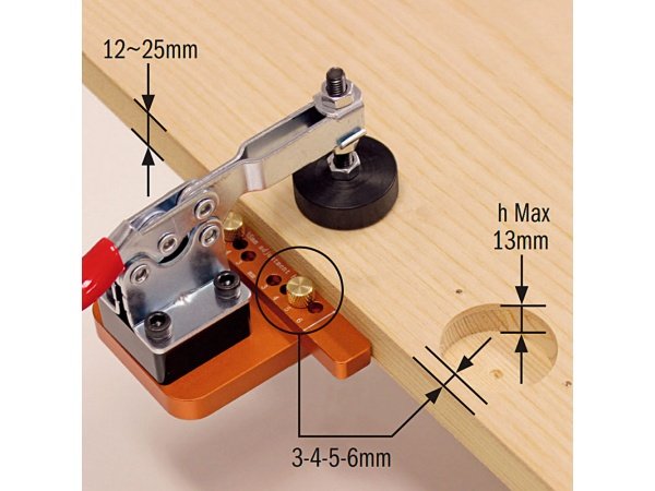 CMT skabelon t/hængsler CMT skabelon t/hængsler 35mm huller