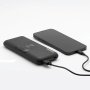 Nebo powerbank 10000 mAh wireless med trådløs opladning. Billedet viser produktet med kabel.