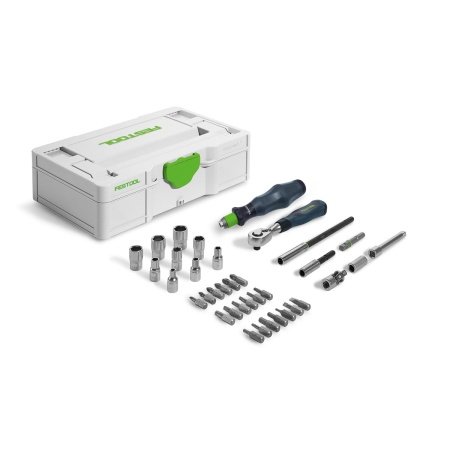 Festool skraldesæt SYS3 S76-1/4”-CE RA med 36 dele til Systainer3 rack