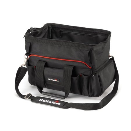 Hultafors værktøjstaske med stor åbning  Hultafors værktøjstaske med stor åbning 590220. Billedet viser produktet forfra.