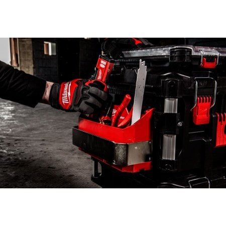 Milwaukee PACKOUT holder Milwaukee PACKOUT holder til håndværktøj. Billedet viser produkt med hvid baggrund.