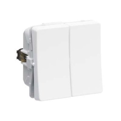 LK FUGA hvid afbryder krone 1 modul