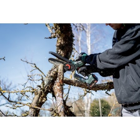 Metabo akku grensav MS 18 LTX 15 SOLO Metabo MS 18 LTX 15, akku-grensav, havearbejde, beskæring, træer, buske, haveværktøj.