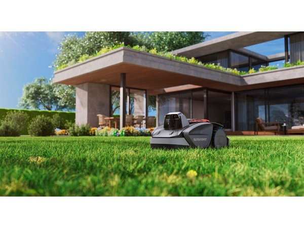 Sunseeker V3 robotplæneklipper. Produkt vises