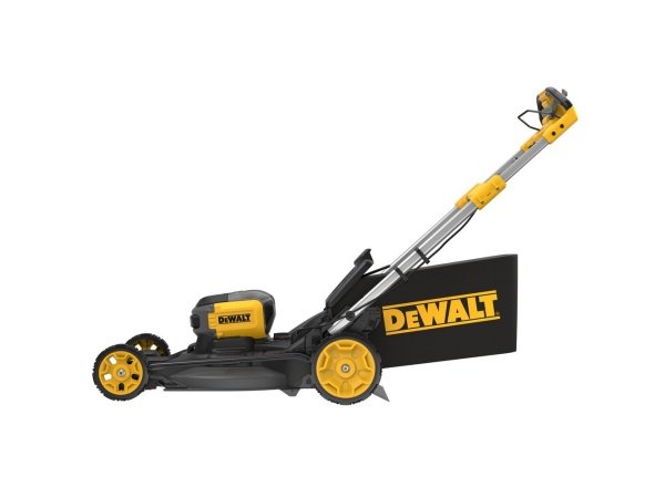 Dewalt DCMWSP660N-XJ plæneklipper Dewalt DCMWSP660N-XJ plæneklipper. Billedet viser produktet fra en skrå vinkel.