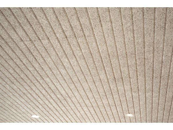 Troldtekt træbeton loftplader v-line 1way hos 10-4.dk Høj effektiv til lyddæmpning og flot æstetik