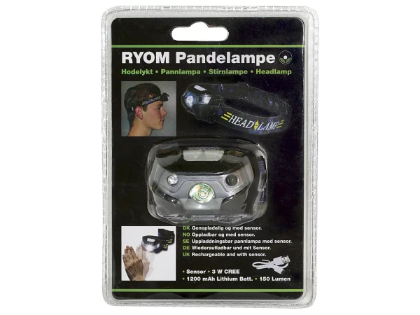 Ryom pandelygte CRE genopladelig m/sensor Ryom pandelygte CRE genopladelig m/sensor
