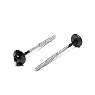 Forzes tagskrue sort ral 9005 6,0 x 130 mm