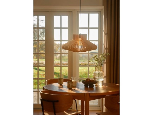 Nordlux Manago pendel natur. Billedet viser produktet med hvid baggrund.