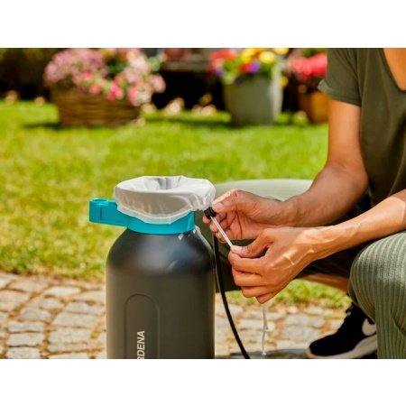 GARDENA Comfort tryksprøjte 5L GARDENA Comfort tryksprøjte 5 liter. Billedet viser produktet forfra.