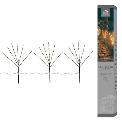 DGA lystræer m/72 LED 3stk/pk, varm hvid 