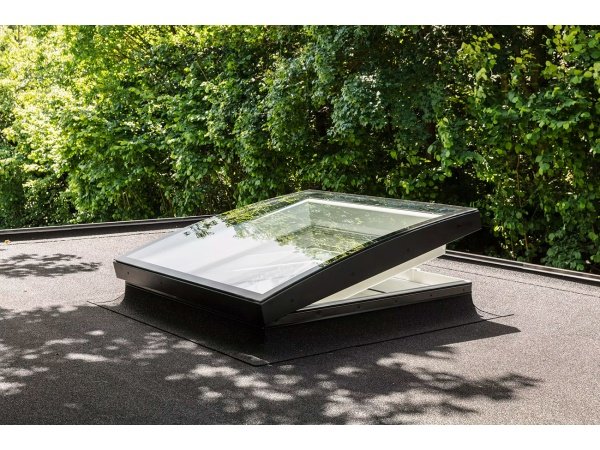 Velux fladtagsvindue buet glas