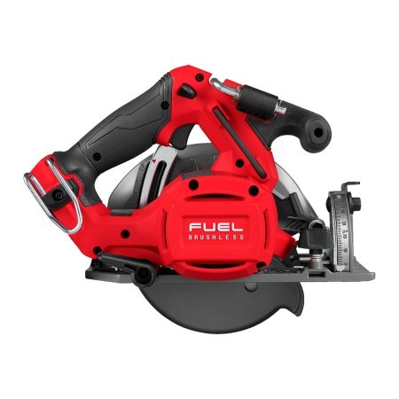Milwaukee M18 FUEL rundsav  Milwaukee 55 mm M18 FUEL™ rundsav til træ og plastik. Billedet viser produktet forfra.