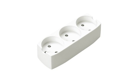 LK stikdåse hvid m/jord