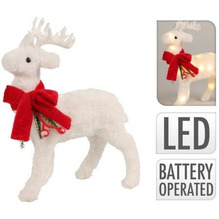 Haarhr & Co LED rensdyr i plys Haarhr & Co LED rensdyr i plys 20 cm 4300563. Billedet viser produktet med hvid baggrund.