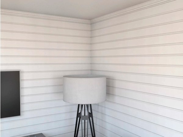 19x125mm fyrrustik hvidmalet