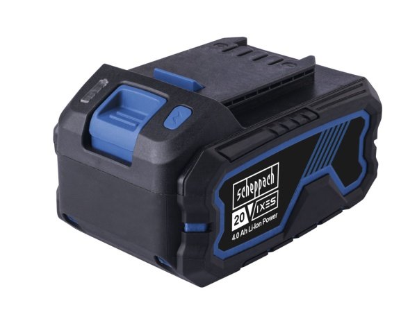 Scheppach batteri 4,0Ah, SBP4.0. Billedet viser produktet med hvid baggrund